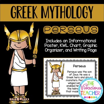 Preview of Greek Mythology ~ Perseus (Poster, KWL Chart, Story Map, and Writing Paper)