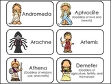 Printable Greek Mythology Preschool Picture and Word Flash Cards.