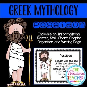 Preview of Greek Mythology ~ Poseidon (Poster, KWL Chart, Story Map, and Writing Paper)