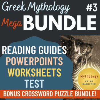 Preview of Greek Mythology Powerpoints, Study Guides, Worksheets and Test Bundle