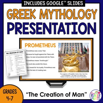 Preview of Pandora's Box Greek Mythology Lesson - Prometheus - Greek Gods and Goddesses