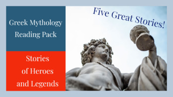 Preview of Greek Mythology Reading Comprehension Pack - 5 Stories plus assessments