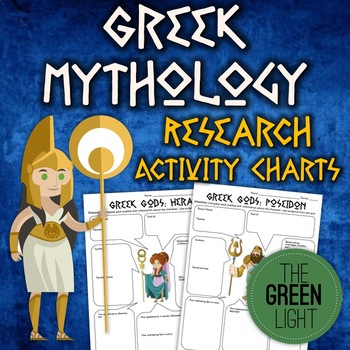 Preview of Greek Mythology Research Activity Charts, Worksheets