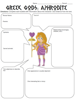 Greek Mythology Research Activity Charts, Worksheets by The Green Light