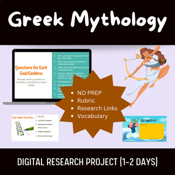 Preview of Greek Mythology Research Slides Project
