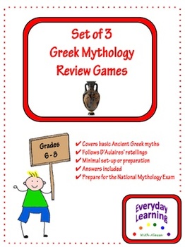 Preview of Greek Mythology Review Games - Set of 3