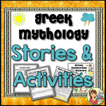 Preview of Greek Mythology Stories and Activities (Print and Digital)