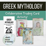 Greek Mythology Trading Card and Gallery Walk Activity