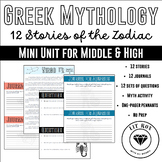 Greek Mythology Unit:12 Stories of the Zodiac & Constellat