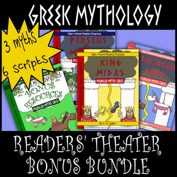Preview of Greek Mythology Unit Activities: Greek Myths Readers Theater Scripts +: 3 4 5 6