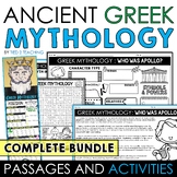 Greek Mythology Unit Bundle with Reading Comprehension Pas