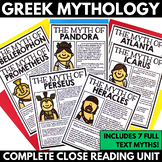 Greek Mythology Unit - Greece Myth Close Reading - Myth Pr