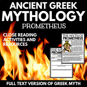 Preview of Greek Mythology Unit Close Reading Passages - The Myth of Prometheus - Greece