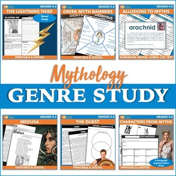 Preview of Greek Mythology Unit - Myth Genre Study for Upper Elementary & Middle School