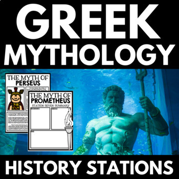 Preview of Greek Mythology Unit Stations - Greek Mythology Projects - Greece Myth Unit