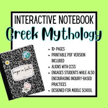 Preview of Greek Mythology Unit Interactive Notebook (PDF Printable Resource)