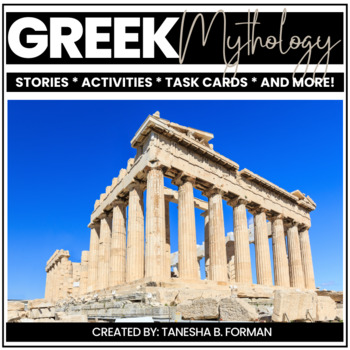 Preview of Greek Mythology Unit – Stories, Activities, Task Cards & More!