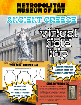 Preview of Greek Mythology Virtual Field Trip! Interactive MET Tour for Kids