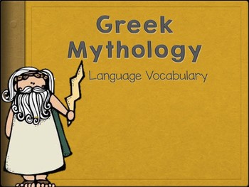 Greek Mythology Vocabulary and Task cards by Rachel Lynn Herrin | TpT