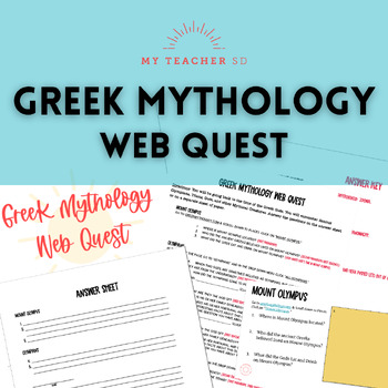 Preview of Greek Mythology Web Quest