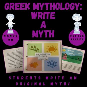 Preview of Greek Mythology, Write Your Own Greek Myth Activity! Narrative Writing Activity