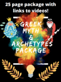 Greek Mythology and Intro to Archetypes Package for Distan