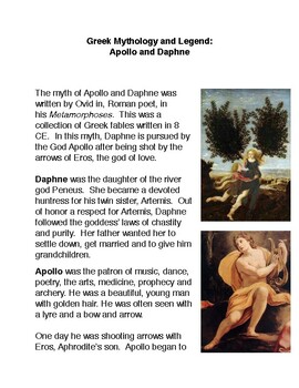 Preview of Greek Mythology and Legend: Apollo and Daphne PDF