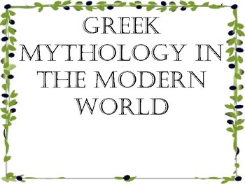 Preview of Greek Mythology in The Modern World