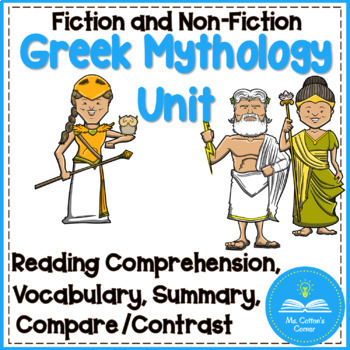 Preview of Greek Mythology unit - Reading Comprehension, Vocabulary, Reader's Theater