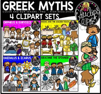 Preview of Greek Myths Clip Art Bundle {Educlips Clipart}