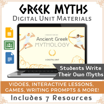 Preview of Greek Myths Digital Unit | Google Drive | Write Your Own Myth, InstaGods, & More