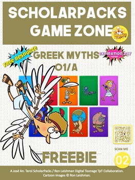 Preview of Greek Myths I - Digital Game (QR code). Freebie