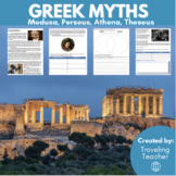 Greek Myths: Medusa, Perseus, Athena, Theseus: Reading & C