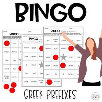 Preview of Greek Prefixes BINGO Game and Graphic Organizer