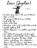 Greek/Roman Gods Fact Cards