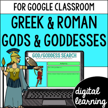 Preview of Greek & Romans gods & goddesses for Google Classroom