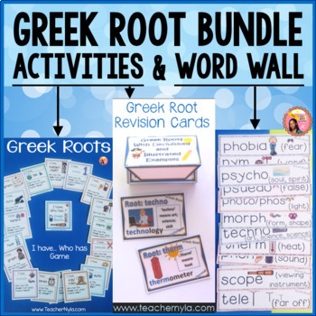 Preview of Greek Root Activities and Word Wall Bundle