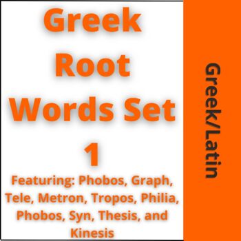 Preview of Greek Root Words Set 1
