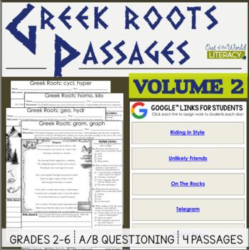 Preview of Greek Roots Passages - Volume 2 - Digital & Print