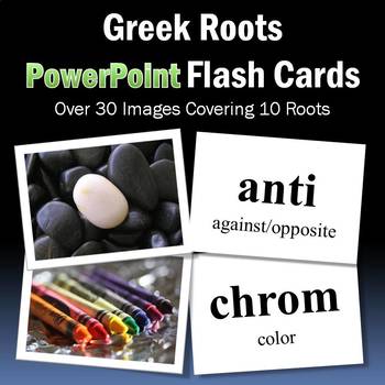 Preview of Greek Roots Interactive Flash Cards Digital Resource