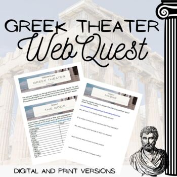Preview of Greek Theater WebQuest- Digital and Print- Distance Learning 