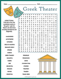 GREEK THEATER Word Search Puzzle Worksheet Activity