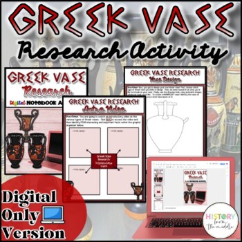 Preview of Greek Vase Research Activity | Research & Guided Notes - Digital