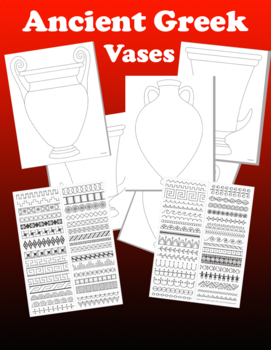 Preview of Greek Vase Worksheets and Pattern Samples
