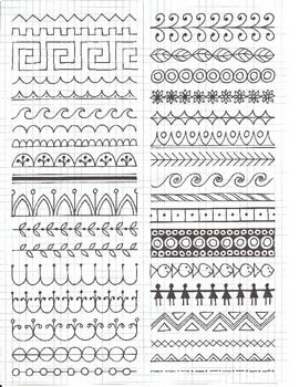 Greek Vase Worksheets and Pattern Samples by ArtsyCat | TpT