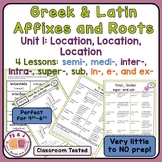 Greek and Latin Affixes: Unit 1 Bundle--Location