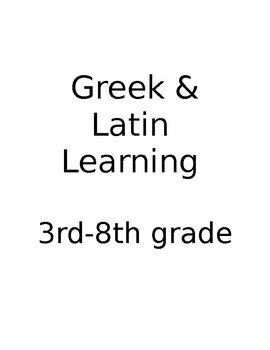 Preview of Greek and Latin Fun!
