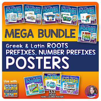 Preview of Greek and Latin POSTERS MEGA BUNDLE (Roots, Prefixes, and Number Prefixes)