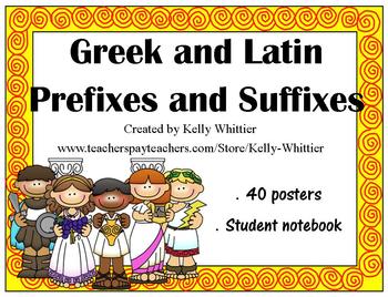 Preview of Greek and Latin Prefixes and Suffixes - 40 Posters and Student Notebook