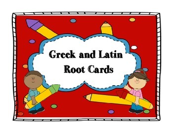 Preview of Greek and Latin Root Cards (Larger Size)